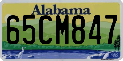 AL license plate 65CM847