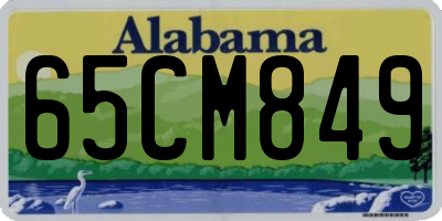 AL license plate 65CM849