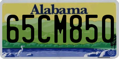 AL license plate 65CM850