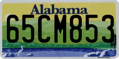 AL license plate 65CM853