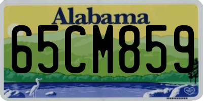 AL license plate 65CM859