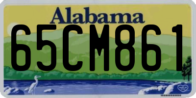AL license plate 65CM861