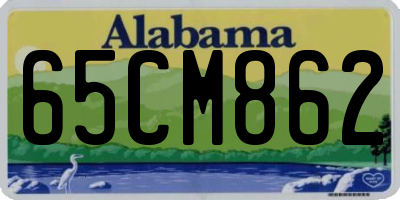 AL license plate 65CM862