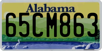 AL license plate 65CM863