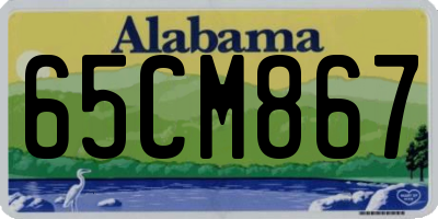 AL license plate 65CM867