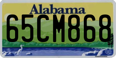 AL license plate 65CM868