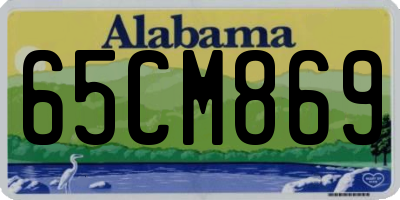 AL license plate 65CM869