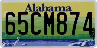 AL license plate 65CM874