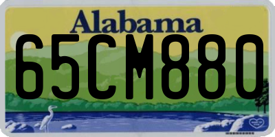 AL license plate 65CM880