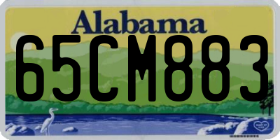 AL license plate 65CM883