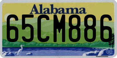 AL license plate 65CM886