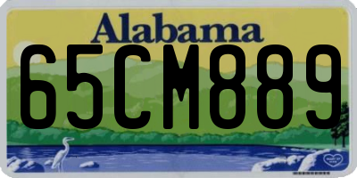AL license plate 65CM889
