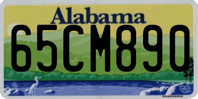 AL license plate 65CM890