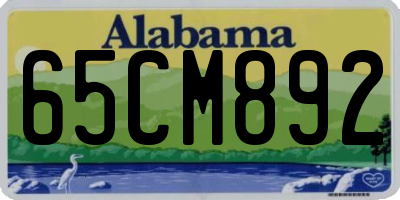 AL license plate 65CM892