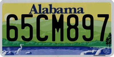AL license plate 65CM897