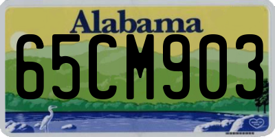 AL license plate 65CM903