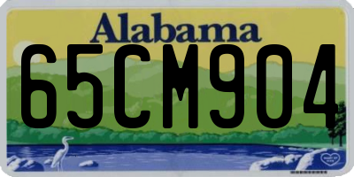 AL license plate 65CM904