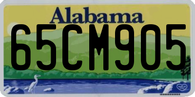 AL license plate 65CM905