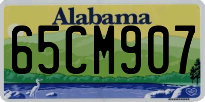 AL license plate 65CM907