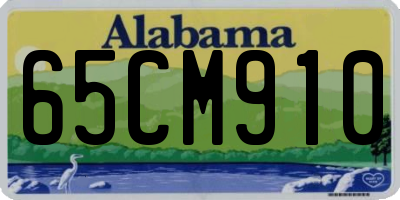 AL license plate 65CM910