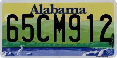 AL license plate 65CM912