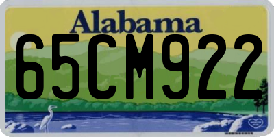 AL license plate 65CM922