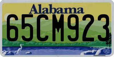 AL license plate 65CM923
