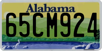 AL license plate 65CM924