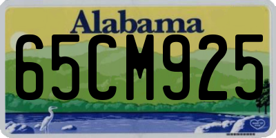 AL license plate 65CM925
