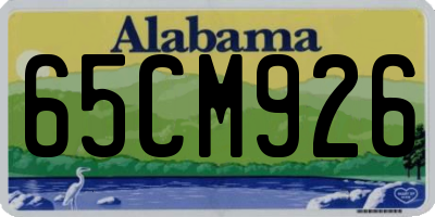 AL license plate 65CM926