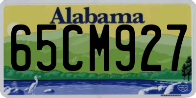 AL license plate 65CM927