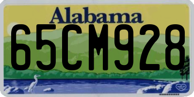 AL license plate 65CM928