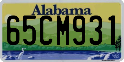 AL license plate 65CM931