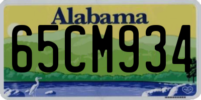 AL license plate 65CM934