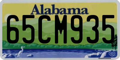 AL license plate 65CM935