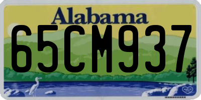 AL license plate 65CM937