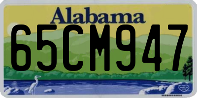 AL license plate 65CM947