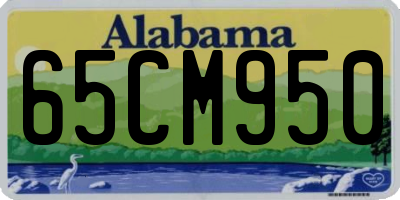 AL license plate 65CM950
