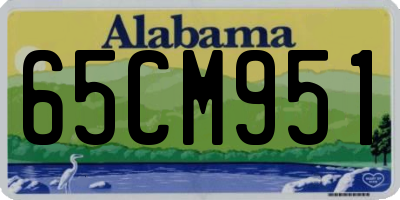 AL license plate 65CM951
