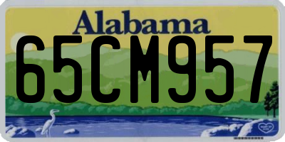 AL license plate 65CM957