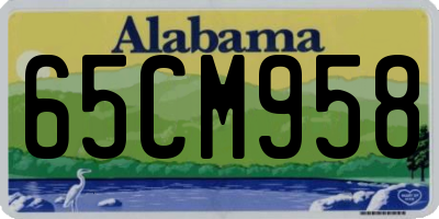 AL license plate 65CM958