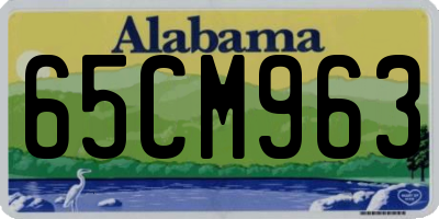 AL license plate 65CM963