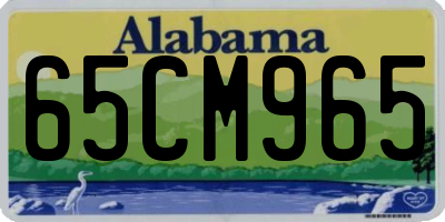 AL license plate 65CM965