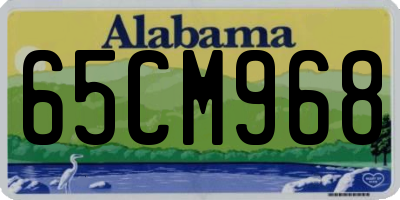 AL license plate 65CM968