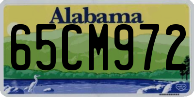 AL license plate 65CM972