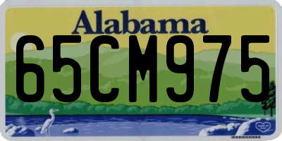 AL license plate 65CM975