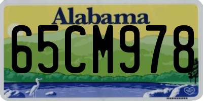 AL license plate 65CM978