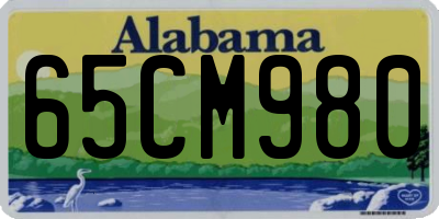 AL license plate 65CM980
