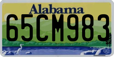 AL license plate 65CM983