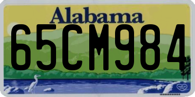 AL license plate 65CM984